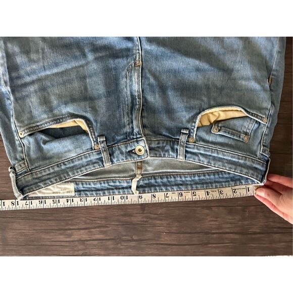Rag & Bone Distressed Low Rise Ankle Slim Fit Boyfriend Jeans Blue Denim Size 31 - Picture 12 of 15